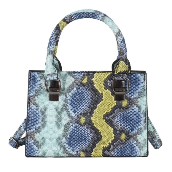 Leather Handbag Purse Snakeskin Pattern Shoulder Handbag Pu Leather o_o - Picture 1 of 7
